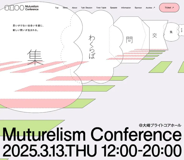 Muturelism Conference 2025｜集・交・問・わくらばのWebサイトプレビュー