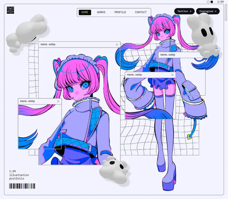 1:09（いちき）ポートフォリオのWebサイトプレビュー