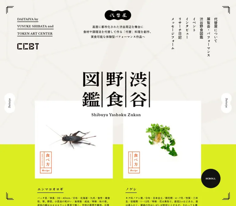 代替屋｜柴田祐輔＋Token Art CenterのWebサイトプレビュー